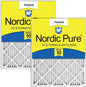 Nordic Pure 20x20x1 Pleated MERV 10 Air Filters 2 Pack by NordicPure
