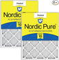 Nordic Pure 12x25x1 Pleated MERV 10 Air Filters 2 Pack by NordicPure