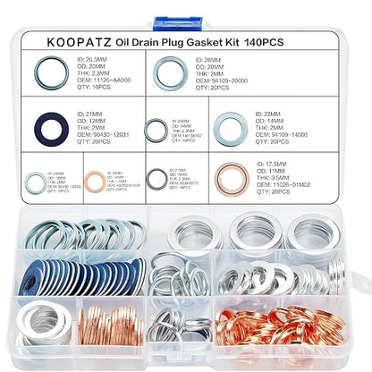 140PCS Oil Drain Plug Gasket Assortment Oil Crush Washers Seals Kit - Image 6