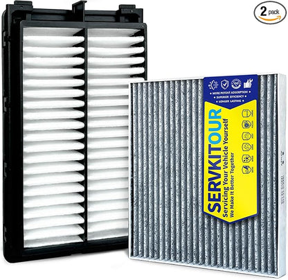 Engine Cabin Air Filter Set for Tucson 2.5L Gas, Santa Fe 2.5L, Santa Cruz 2.5L by SERVKITOUR