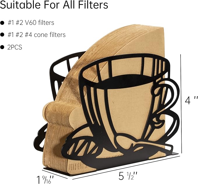 2 PCS Coffee Filter Holder, Coffee Paper Storage Coffee Filter Paper Container - Image 4