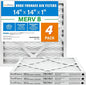 LotFancy 14x14x1 Air Filter MERV 8 4-Pack, Electrostatic Pleated Furnace & AC by LotFancy