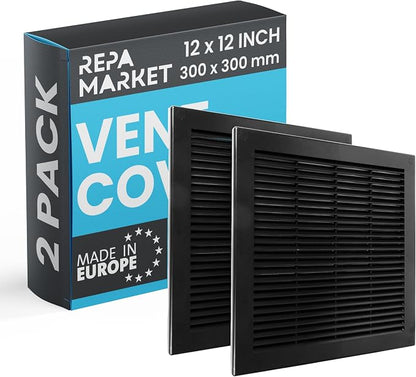 Repa Market 12 x 12 Inch Black Square Air Vent Cover by RepaMarket