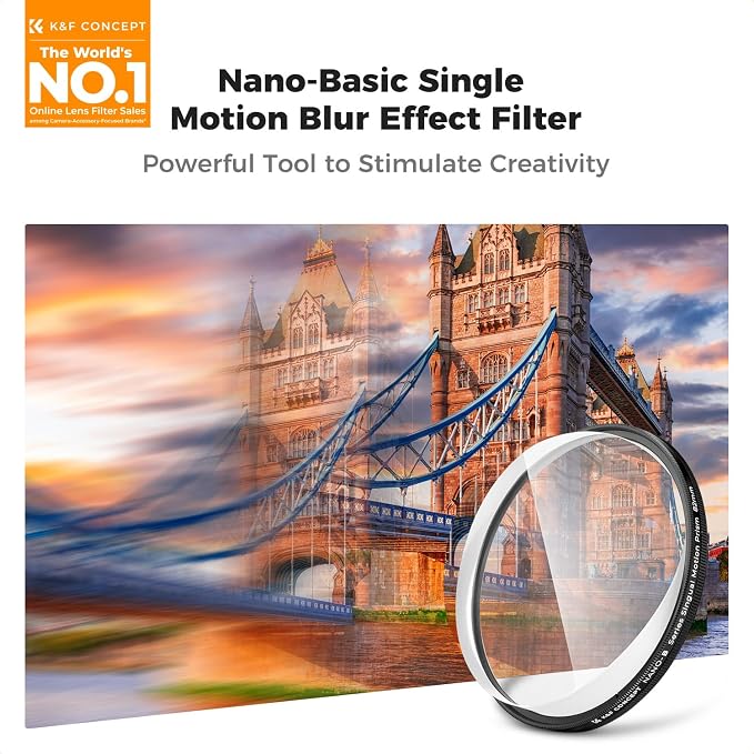 K&F CONCEPT 58mm Unilateral Blur Ghost Motion Filter Super Speed Effects - Image 2