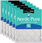 Nordic Pure 20x20x1 Pleated Air Filters MERV 14 Plus Carbon 6 Pack by NordicPure