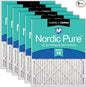 Nordic Pure 16x20x1 Pleated Air Filters MERV 14 Plus Carbon 6 Pack by NordicPure