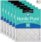 Nordic Pure 18x24x1 Pleated Air Filters MERV 14 Plus Carbon 6 Pack by NordicPure