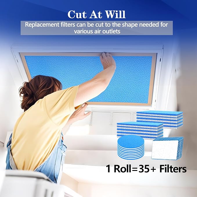 Air Vent Filters, MERV 8 Electrostatic Air Filter Roll, Rv Ac Vent, - Image 5