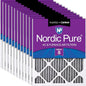 Nordic Pure 12x12x1 Furnace Air Filters MERV 8 Pleated Plus Carbon 12 Pack by NordicPure