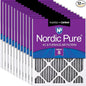 Nordic Pure 15x20x1 Furnace Air Filters MERV 8 Pleated Plus Carbon 12 Pack by NordicPure