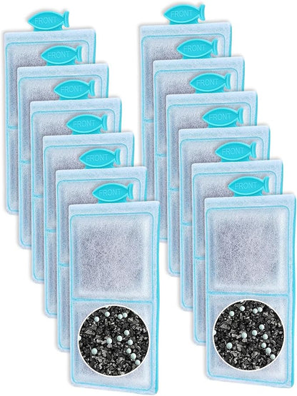 12 Pack Fish Tank Filter Compatible by Cunina