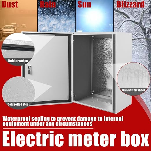 Electrical Box 24 x 16 x 12 Inch Indoor Outdoor Electrical Enclosure Box Steel - Image 4