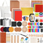 Dunzoom 257 Pcs Laser Material Kit Laser Engraving Materials Including Acrylic by Dunzoom
