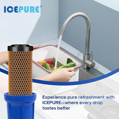 ICEPURE 5 Micron 20" x 2.5" Whole House Activated Carbon and KDF Water Filter - Image 8
