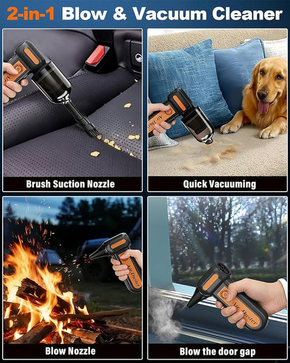 Powerful 2-in-1 Compressed Air Duster & Handheld Car Vacuum Cleaner - Image 5