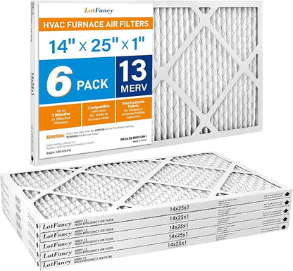 LotFancy 14x25x1 Air Filter MERV 13 6-Pack, Electrostatic Pleated HVAC Furnace - Image 9