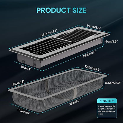 Floor Register 4 x 12 Inch, HG Power 1 Pack Heavy Duty Floor Vent Covers - Image 4
