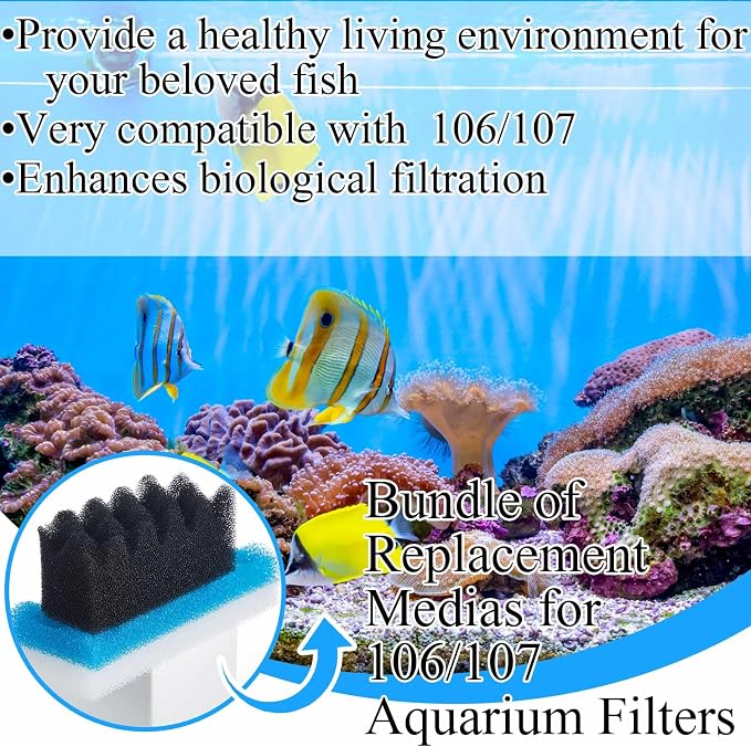 6 Pcs Aquarium Filters Bio Sponge Sets Compatible - Image 5