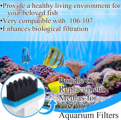 6 Pcs Aquarium Filters Bio Sponge Sets Compatible - Image 5