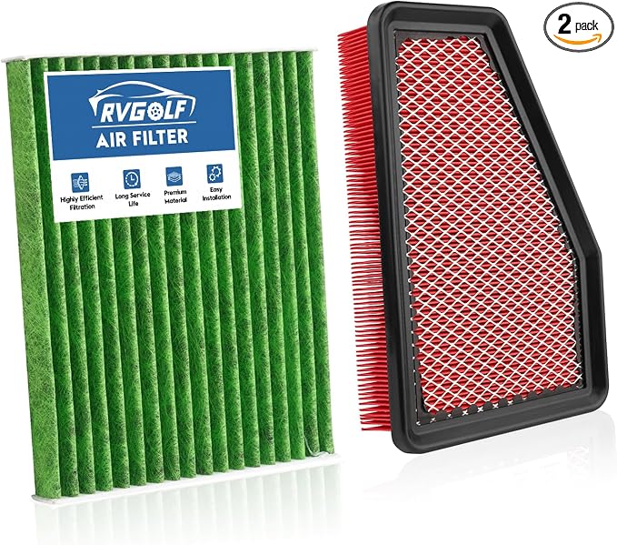 Engine+Cabin Air Filters Fit for Cherokee 2019-2023 L4 2.4L, Cherokee 2019-2023 by RVgolf