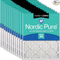 Nordic Pure 18x25x1 Pleated Air Filters MERV 14 Plus Carbon 12 Pack by NordicPure