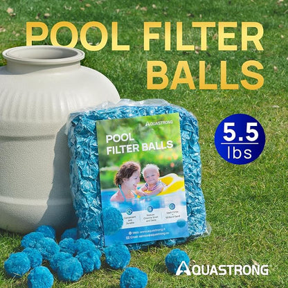 AQUASTRONG Pool Filter Balls for Sand Filter Pump, 5.5 lbs Reusable Sand Filter - Image 2