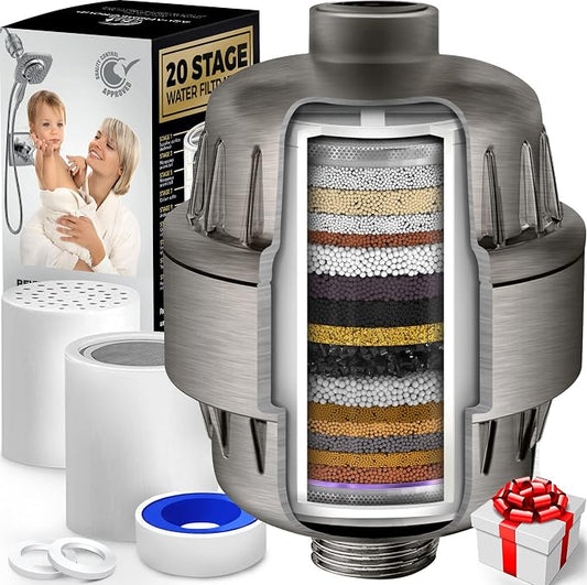 AquaHomeGroup 20 Stage Shower Head Filter by Aquahomegroup