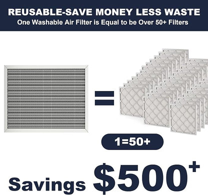 16x20x1 Reusable Air Filter, Electrostatic, Washable Lasts a Lifetime, Breathe - Image 2