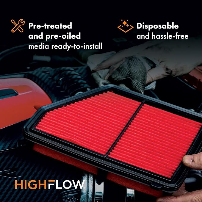 HIGHFLOW High Performance, Pre-Oiled Disposable Engine Air Filter PA99479X | - Image 4