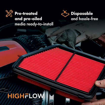 HIGHFLOW High Performance, Pre-Oiled Disposable Engine Air Filter PA99222X | - Image 4