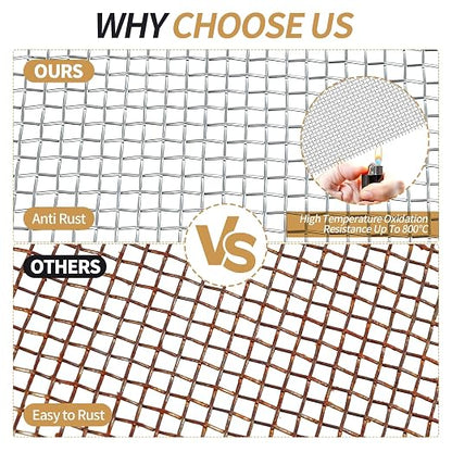 4 Pack 304 Wire Mesh Screen, 11.8"X8.2" Heat-Resisting Metal Mesh, 20 Mesh - Image 3