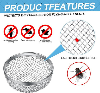 TOODOO 4 Pack RV Furnace Vent Cover, RV Flying Insect Screen - Image 4