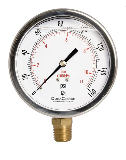 4" Oil Filled Pressure Gauge by DirectMaterial
