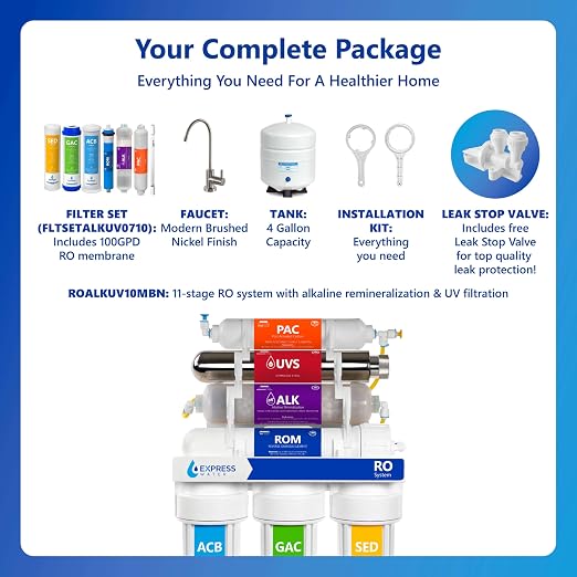 Express Water Reverse Osmosis Alkaline Ultraviolet Water Filtration System – - Image 6