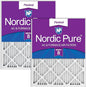 Nordic Pure 16x25x1 Pleated MERV 8 Air Filters 2 Pack by NordicPure