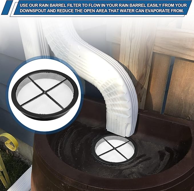 Rain Barrel Screen for Rain Barrel, 6 Inch Rain Barrel Cover for Rain Water - Image 6