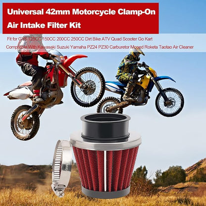 2PCS 42mm Universal Air Filter For GY6 125CC 150CC 200CC 250CC Dirt Bike ATV - Image 5