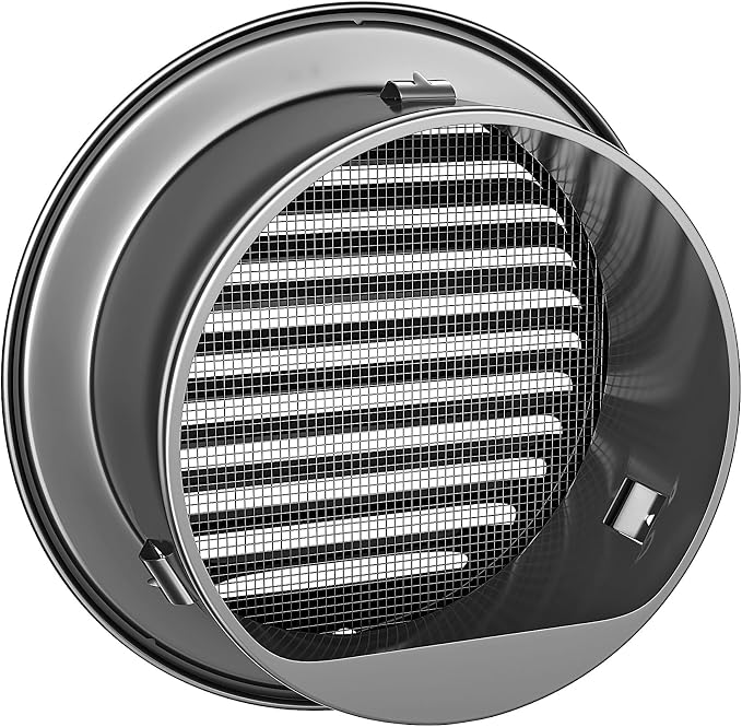4" in Heavy Duty Thickened 304 Stainless Steel Air Vent Cover Louvered Grille - Image 2