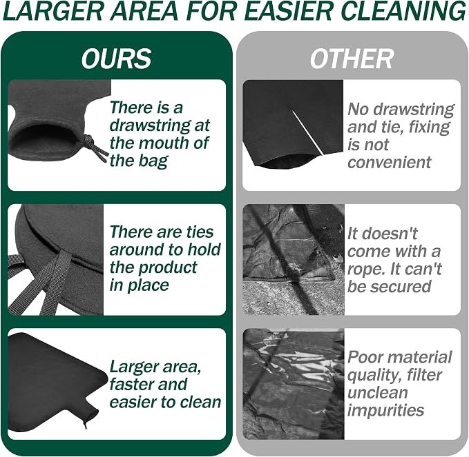 5 x 10ft Dewatering Bags with Drawstring Extra Large Dewatering Filter Bag Silt - Image 6