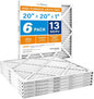LotFancy 20x20x1 Air Filter MERV 13 6-Pack, Electrostatic Pleated HVAC Furnace by LotFancy