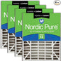Nordic Pure 20x25x5 Air Bear AC Filter Replacement MERV 13 Plus Carbon 4 Pack by NordicPure