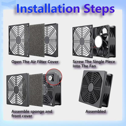 Dust Filter PC 80mm Cooling Fan Filter Dustproof Cover, 2 Pack PC Case Fan - Image 4