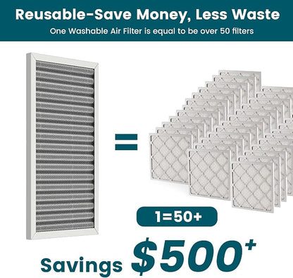 14x18x1 Air Filter-MERV 8, Washable & Reusable Electrostatic Air Filter - Image 2