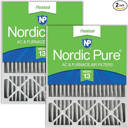 Nordic Pure 16x25x5 Honeywell/Lennox Replacement MERV 13 Air Filters 2 Pack by NordicPure