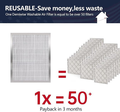 14x18x1 Lifetime Electrostatic Air Filter, MERV 8 Washable Aluminum AC/HVAC - Image 2