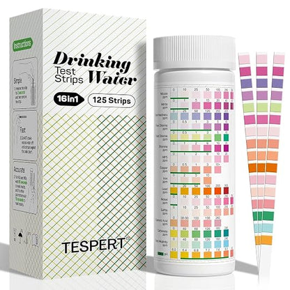 TESPERT Drinking Water Test Strips 125ct 16 in 1 – 30s Quick Screening by TESPERT