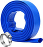 DAVCO 1.5" x 100 ft Pool Backwash Hose, Heavy Duty Reinforced Blue PVC Lay Flat by DAVCO