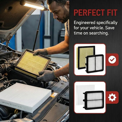 White Cabin Filter & Engine Air Filter Kit - Image 6