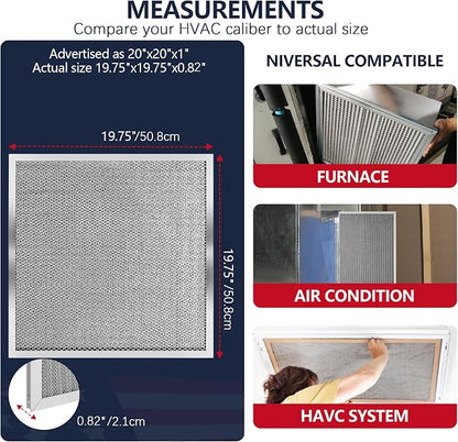 20x20x1 Air Filter for Home, MERV 8 Reusable Electrostatic Aluminum AC/HVAC - Image 6