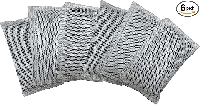 Nispira Activated Charcoal Odor Filter Refill Deodorizers 6 Packs by Nispira